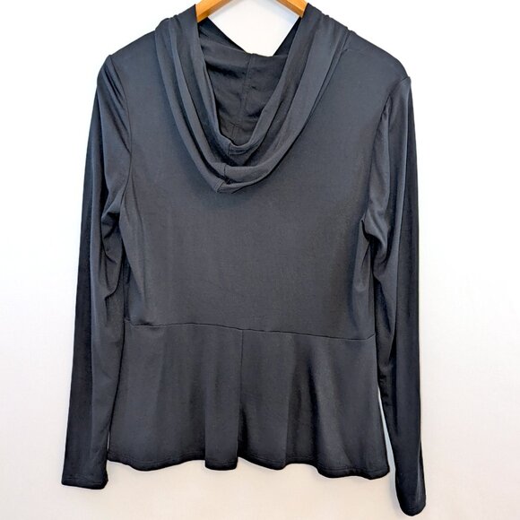 Sweaty Betty | Tori Twist Front Black Hooded Pullover Long Sleeves | Size 6 - Picture 8 of 12